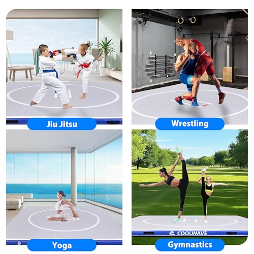 COOLWAVE 10x10 FT Inflatable Wrestling Mat for BJJ, MMA and Martial Arts P28468