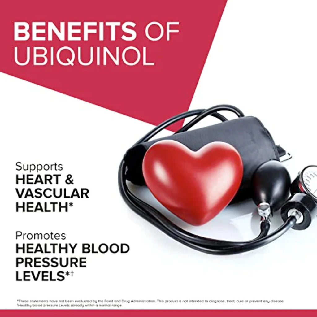 Qunol Mega Ubiquinol CoQ10 Softgels, 100mg, 60 Count I8081