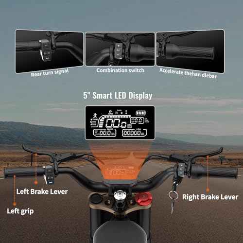 GT73 Electric Dirt Bike for Adults 2500W, 37MPH, 85 Mile Range C7558