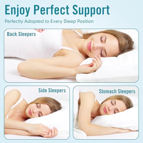Sycoodeal King Size Bed Pillows 4 Pack, Machine Washable, Black U495