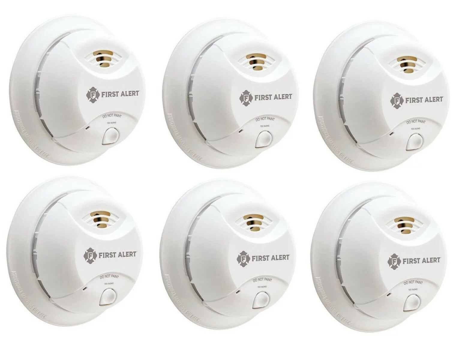 First Alert Smoke Alarm SA350B Lithium Battery Ionization Smoke Alarm 10-Year Sealed Tamper-Proof Battery  6 PACK - 0827-SA340CN SA340CN