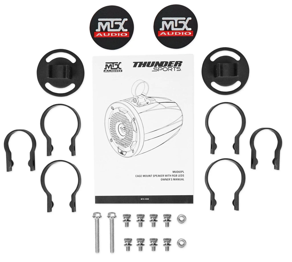 MTX MUD65PL 6.5" 200W Tower LED Speakers with Bluetooth for RZR/ATV/UTV P50148