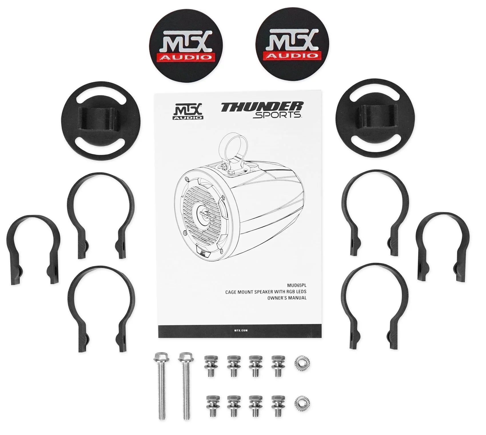 MTX MUD65PL 6.5" 200W Tower LED Speakers with Bluetooth for RZR/ATV/UTV P50148
