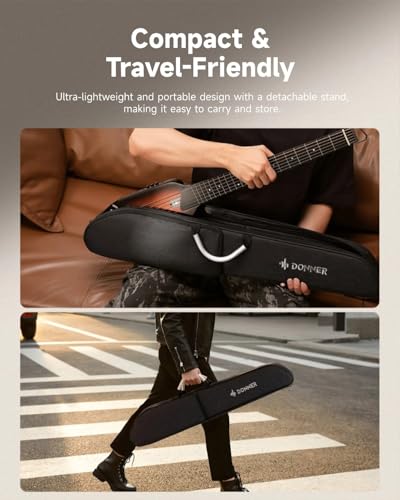 Donner HUSH I Travel Acoustic-Electric Guitar with Gig Bag G948