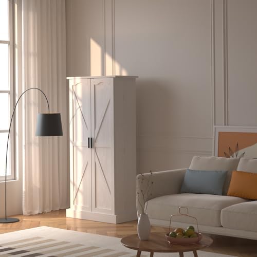 50" LED Kitchen Pantry Cabinet with Doors and Adjustable Shelves N13021