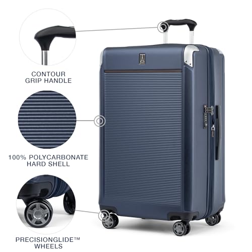 Travelpro Platinum Elite Hardside Expandable Carry-On Luggage, 8 Wheel Spinner, TSA Lock, 20-Inch X826544