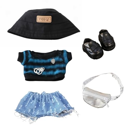 17cm Doll Clothes Set, 5 Pieces Casual Outfit for 6.7in Dolls G33820