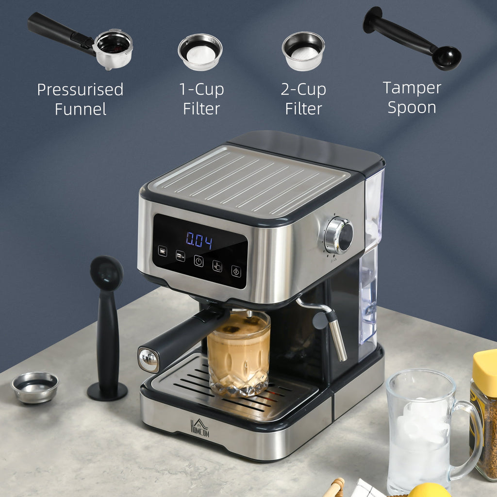 Espresso Coffee Maker Machine 15-Bar with Milk Frother A90121