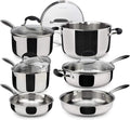 Excellent AVACRAFT 18/10 Stainless Steel Cookware Set  Premium Pots and Pans Set  Kitchen Essentials for cooking  Multi-Ply Body Stainless Steel Pan Set  10-Piece Sets