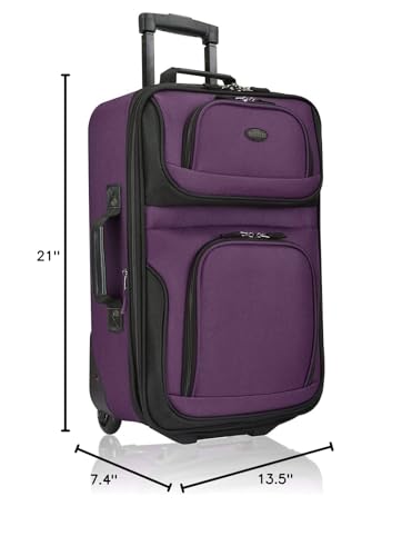 U.S. Traveler Rio Expandable Carry-on Luggage, Orange R95197