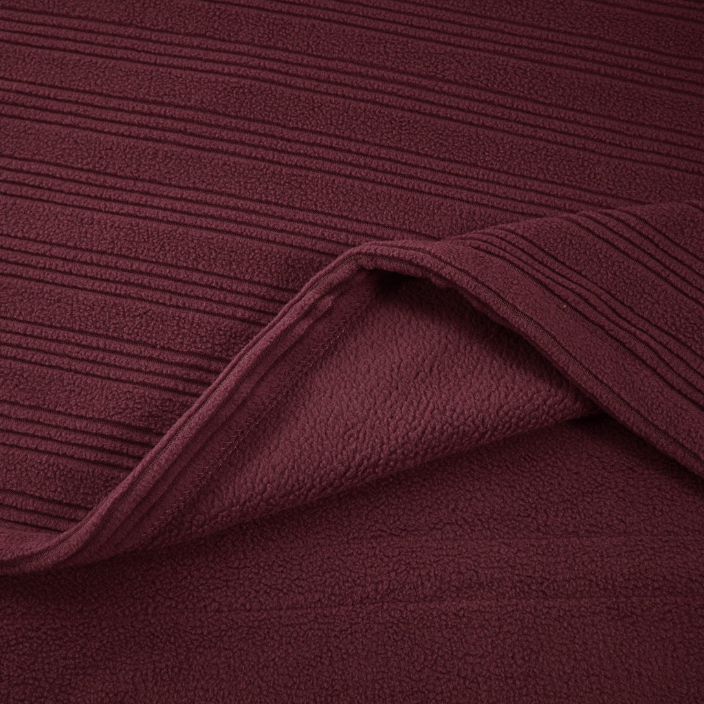 Serta Travis Queen Fleece Ultra Soft Electric Heated Blanket, Berry Red S17980