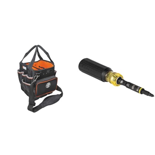 Klein Tools 55419SP-14 Tool Bag with Shoulder Strap, 14 Pockets O8402