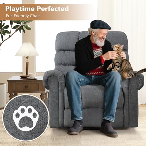 ANJ Large Power Lift Recliner Chair with Massage and Heat for Elderly, Camel Z8802