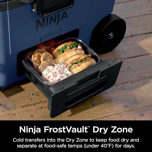 Ninja FrostVault 45QT Cooler with Wheels, Lakeshore Blue M1144