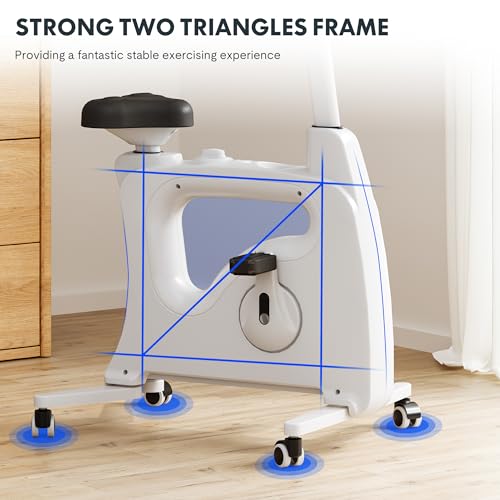 FLEXISPOT V9 3-in-1 Exercise Bike, Under Desk Bike, Indoor Cycling, 350LBS Capacity, White X192