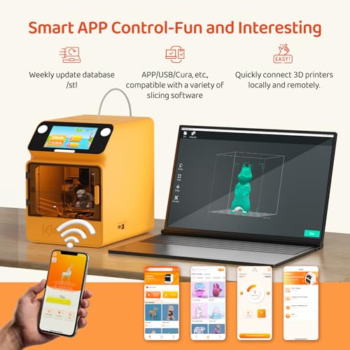 Kidoodle Mini 3D Printer for Kids & Beginners, Auto-Leveling, Touch Screen D392286