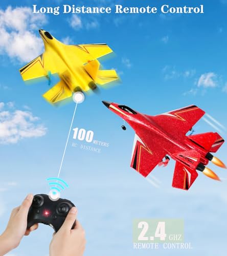 Remote Control Airplane 2 Channel Foam RC Glider for Kids Beginners Blue G3553