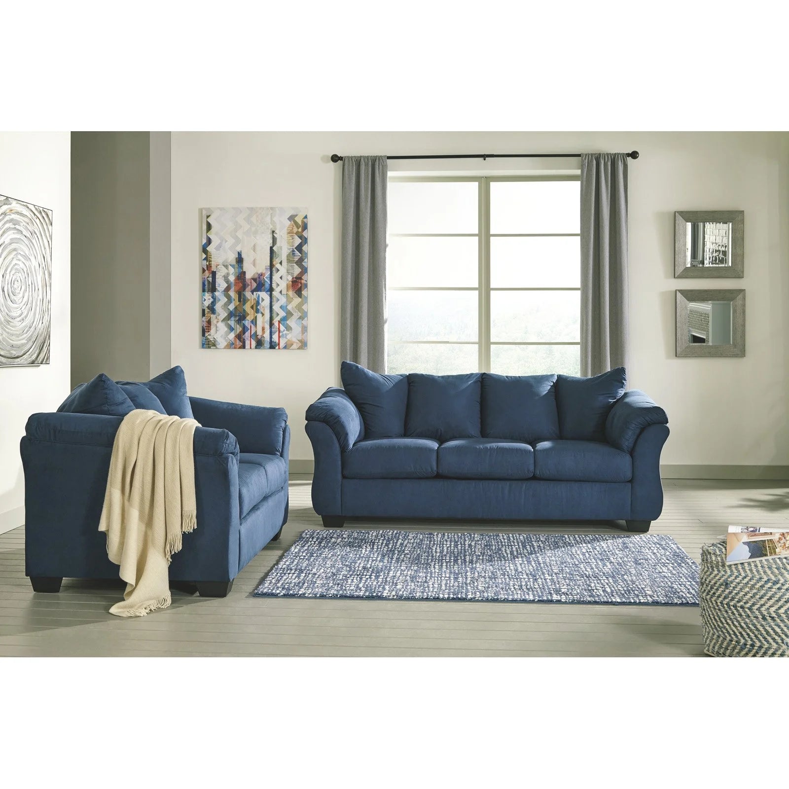 Signature Design by Ashley Darcy Loveseat Blue D291