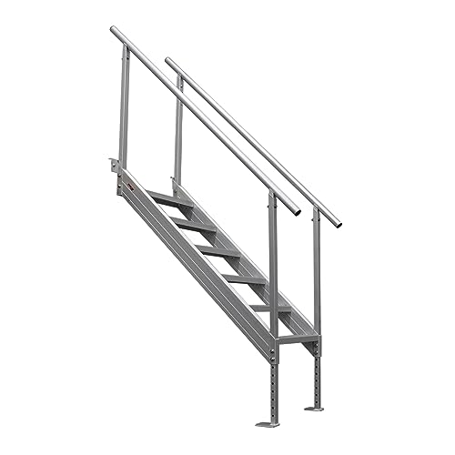 Extreme Max 3005.3843 Universal Mount Aluminum Dock Stair 4-Step X6977