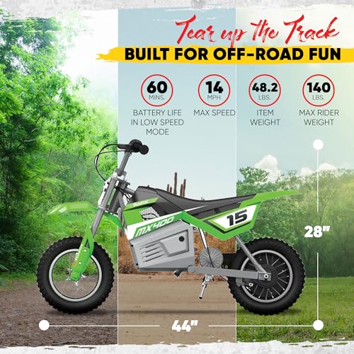 Razor MX400 Dirt Rocket Electric Dirt Bike, Green W579