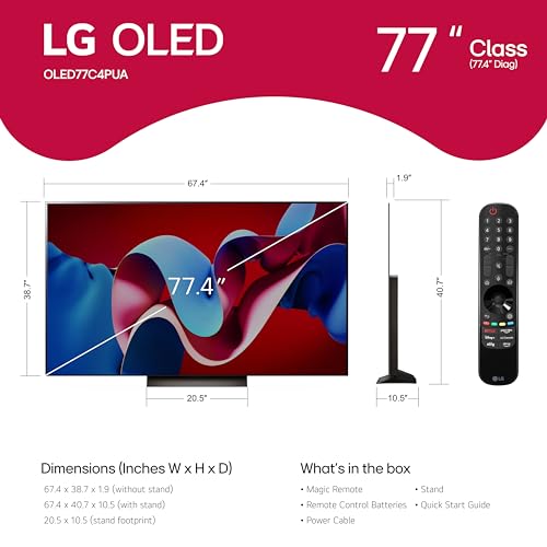 LG 65-Inch Class OLED evo C4 Series Smart TV 4K with Magic Remote E146