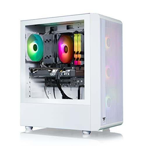Thermaltake LCGS Quartz R66 Gaming Desktop, AMD Ryzen 5 5600, RX 6600, 1TB NVMe, Windows 11 K558