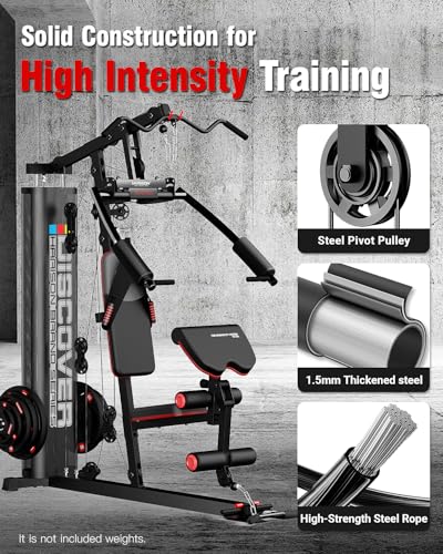 HARISON Home Gym Full Body Workout Equipment with Pulley System V8593