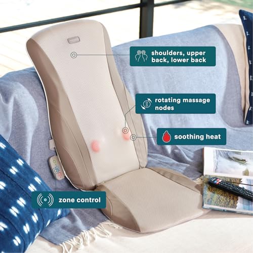 Homedics Shiatsu Massage Cushion with Heat for Back, 3 Zones U26612