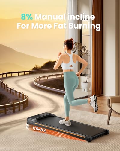 Walking Pad Under Desk Treadmill with Incline for Home Office I96279