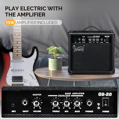 GLARRY Electric Guitar 39" Full Size with HSS Pickup, 20W Amp and Accessories Pack F820042