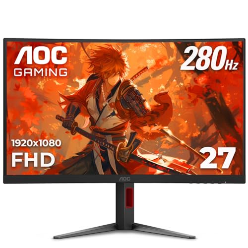 AOC 24G4 24" Gaming Monitor, Full HD IPS, 180Hz 1ms Y482158