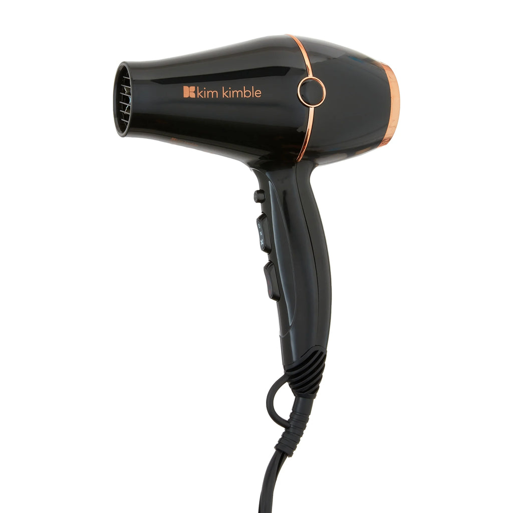 Kim Kimble Celebrity Series Ultra-Light 1875W Pro Hair Dryer, Black & Rose Gold T8431