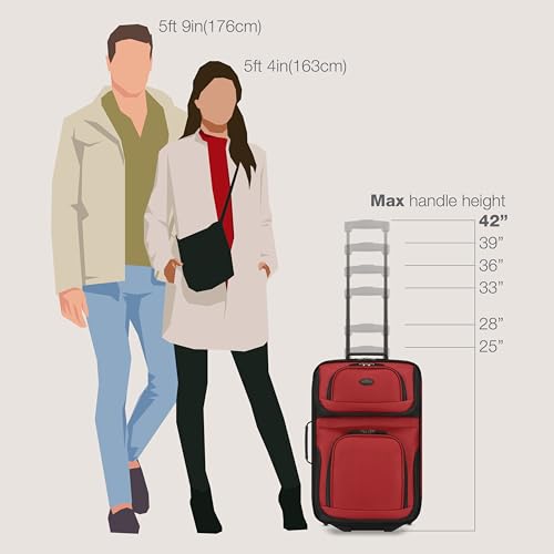 U.S. Traveler Rio Expandable Carry-on Luggage, Orange R95197