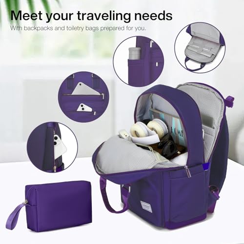 LARVENDER Luggage Sets 3 Piece, 20in Carry On PP Hardshell Suitcase with Spinner Wheels Q3160