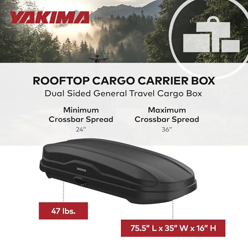 Yakima SkyBox NX XL Roof Cargo Carrier, 18 cu ft, Black W25736