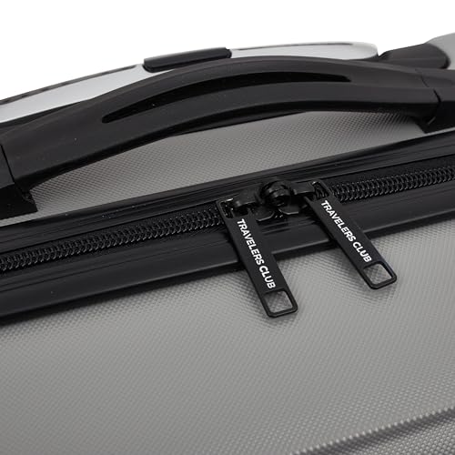 Travelers Club Skyline Spinner Luggage, Gray, 22-Inch Carry-On L8594