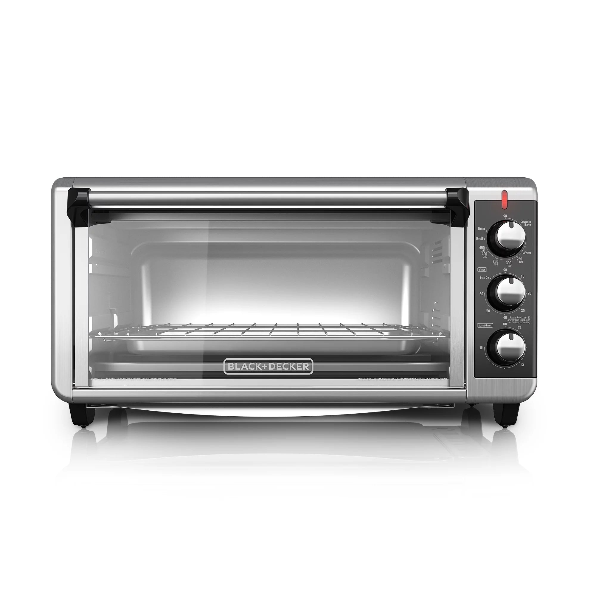 BLACK+DECKER 8 Slice Extra-Wide Stainless Steel Toaster Oven P334