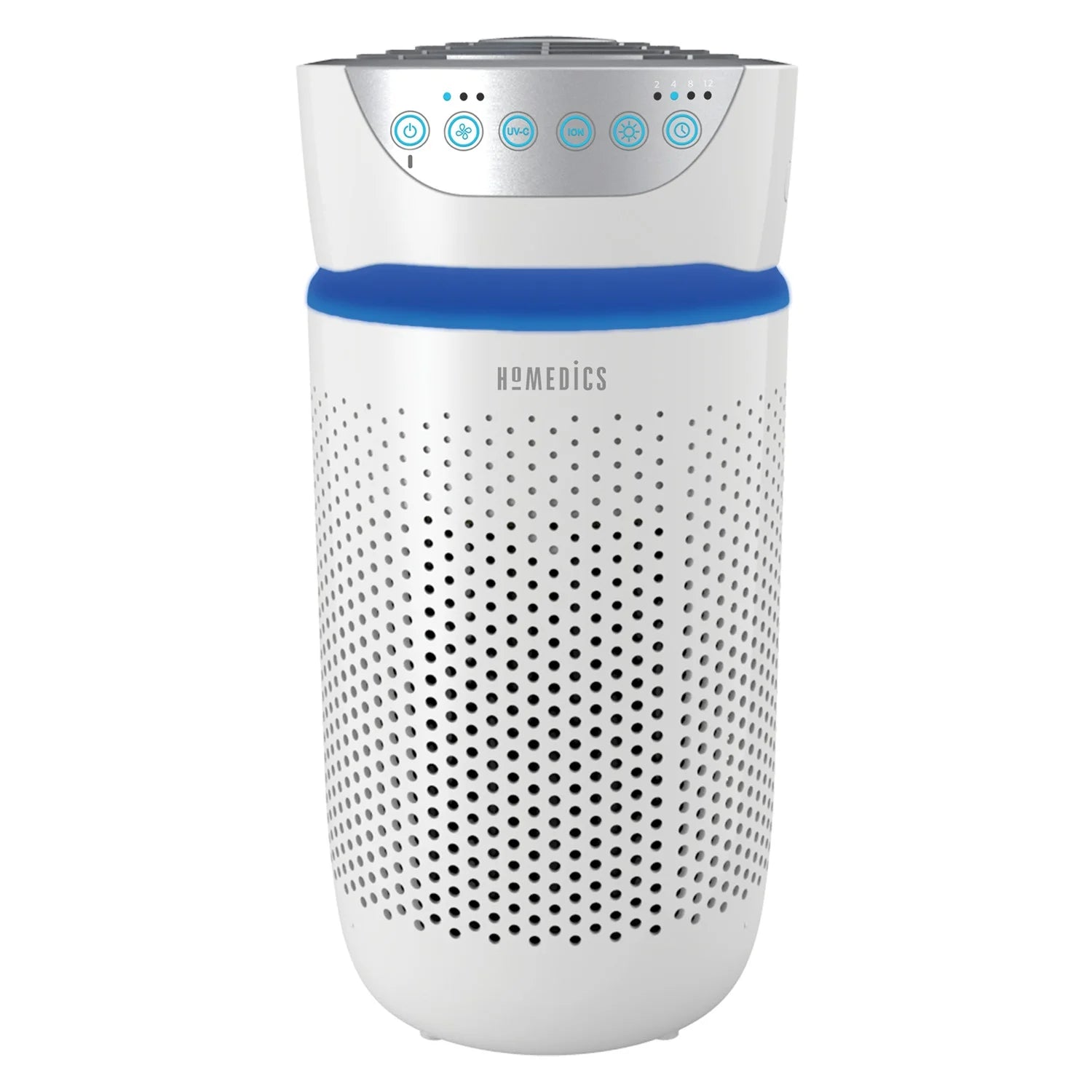 HoMedics Air Purifier with True HEPA Filter and UV-C Light for Medium Rooms, White H576