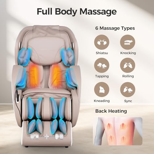 Zero Gravity Massage Chair 3D Full Body Shiatsu Recliner with Airbags and Heating D212