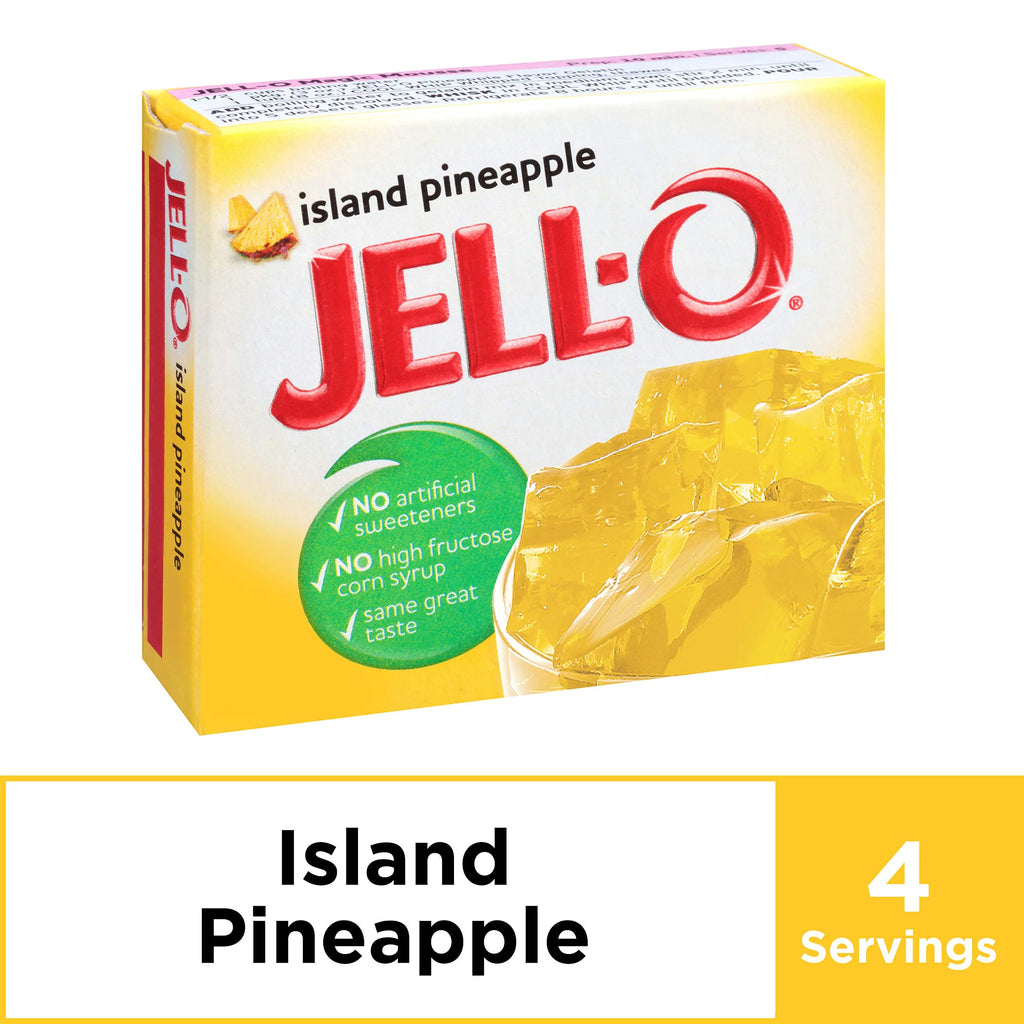 Jell-O Island Pineapple Gelatin Mix, 3 oz Boxes, Pack of 6 C880
