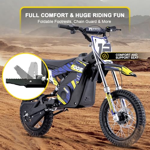 KOOZ HP112E 36V 1000W Electric Dirt Bike for Kids, Blue F3080