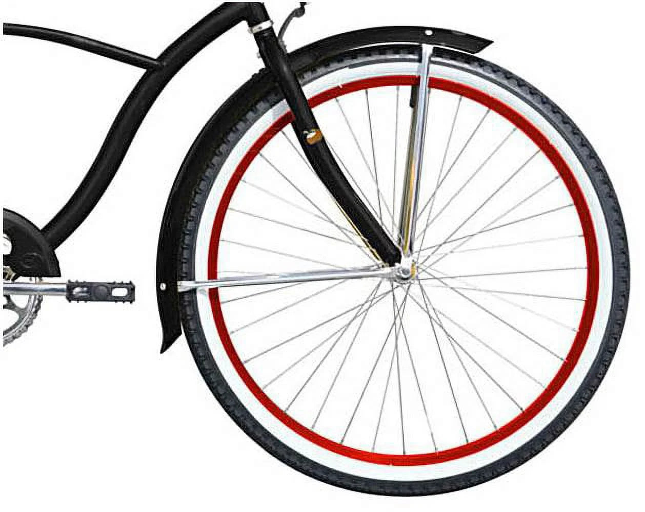 Micargi TAHITI 26" Beach Cruiser Coaster Brake Black/Red Y31973