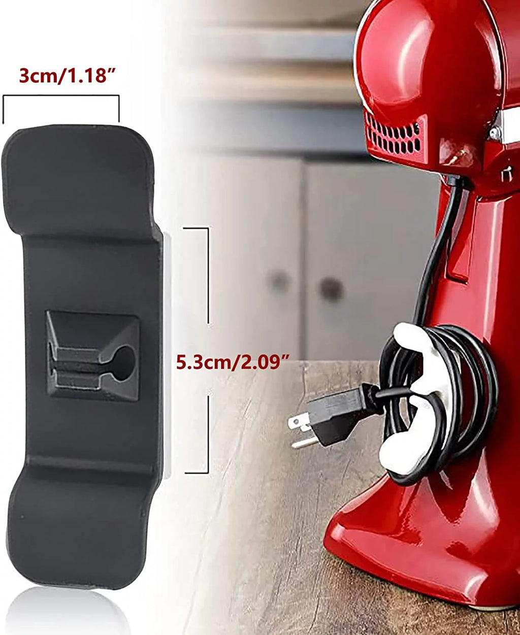 Cord Organizer Self-Adhesive Winder for Small Home Appliances (Black) K741