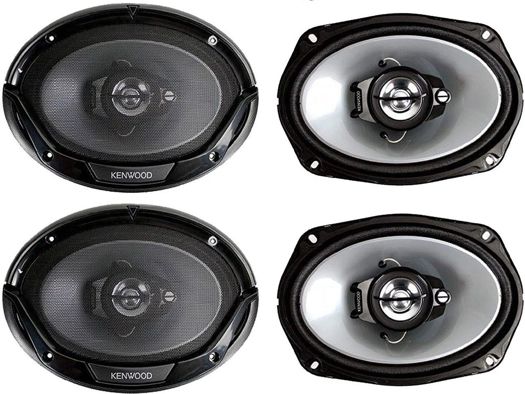 2 Kenwood KFC-6966S 800W Max (90W RMS) 6" x 9" 3-Way Coaxial Car Speakers -2 Pair