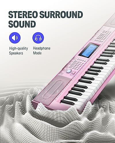 Donner 61 Key Keyboard Piano with Stand, Stool & Microphone, Black (DEK-610S) G165