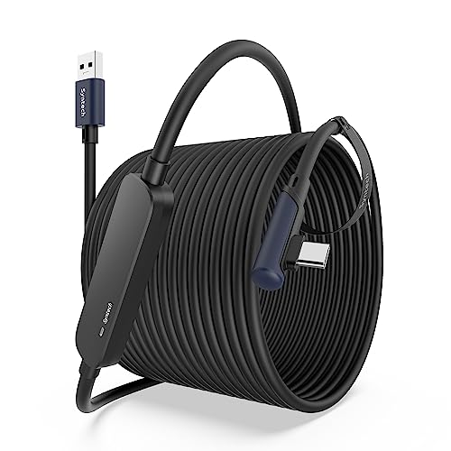 Syntech Link Cable 16FT USB 3.0 to USB C for Meta Quest 3/3S/2, PCVR & SteamVR X45404