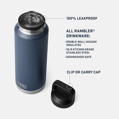 YETI Rambler 46 oz Bottle, Vacuum Insulated, Stainless Steel with Chug Cap P841780