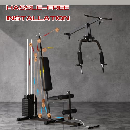 Multifunctional Home Gym Weight Machine with 100LBS Weight Stack C4326