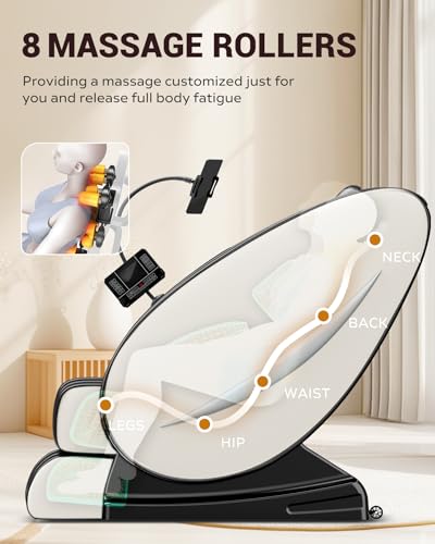 Zero Gravity Full Body Massage Chair Recliner with Heat and Bluetooth I86545