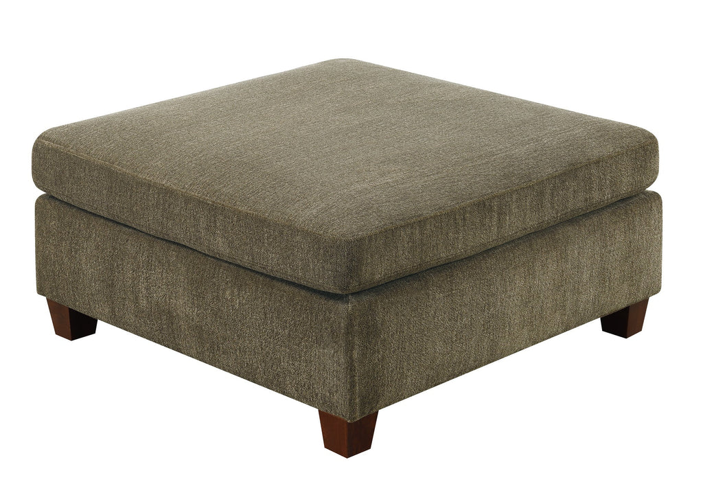 Modular 6pc Sectional Sofa Set Tan Chenille Fabric Wood Legs F793257